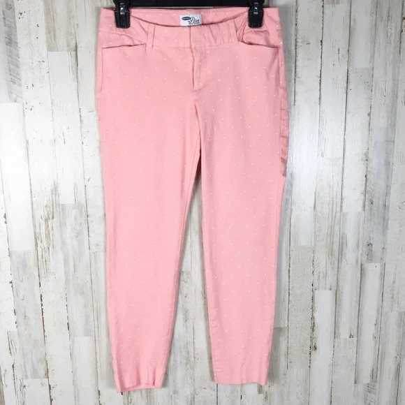 Old Navy Diva Pink Polka Dot Pants Jeans Skinny - Picture 1 of 5